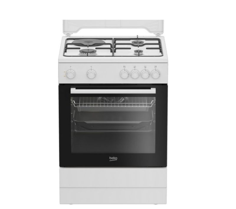 Cuisinière Mixte 73l 3 foyers gaz + 1 électrique Blanc - Fbs63121wd