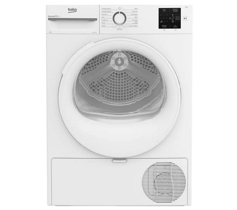 Sèche-linge D3H18D01W 8kg Pompe à Chaleur Classe D Blanc