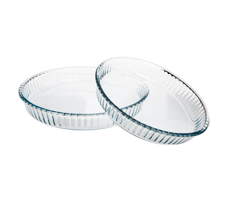 Lot De 2 Plats Ronds En Verre