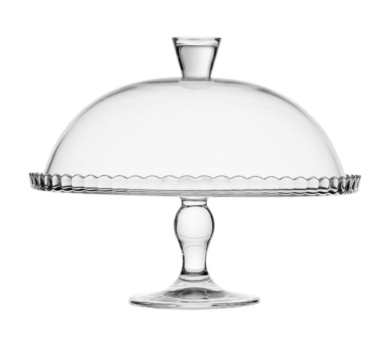 Présentoir à Gâteau Avec Cloche "lara" 32cm Transparent