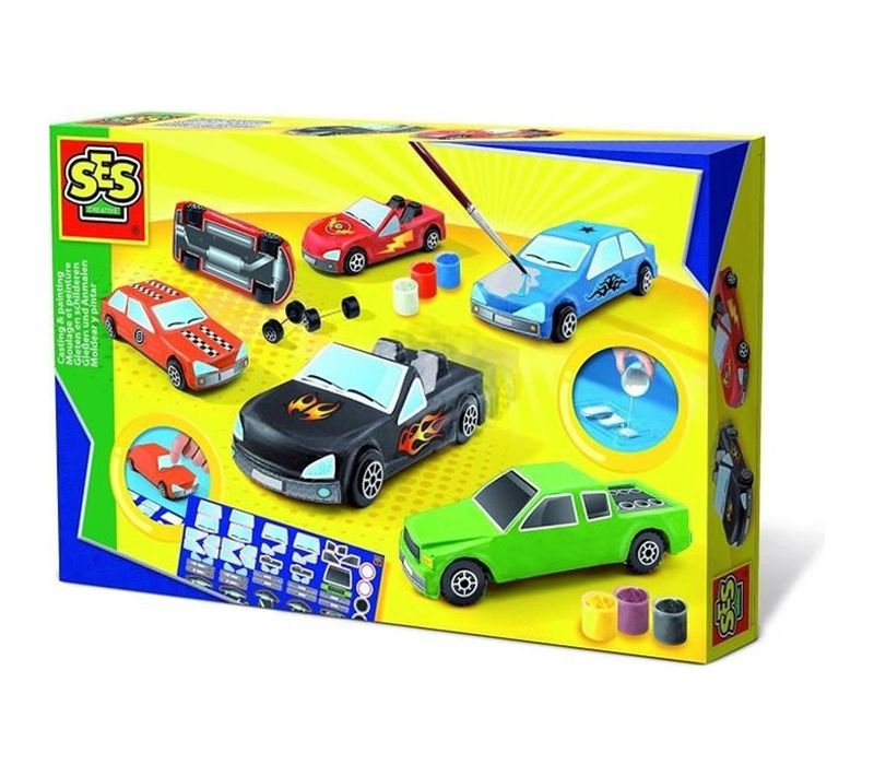 Kit De Moulage Et Peinture De Voitures - Plâtre Séchage Rapide - Pour Enfants à Partir De 6 Ans