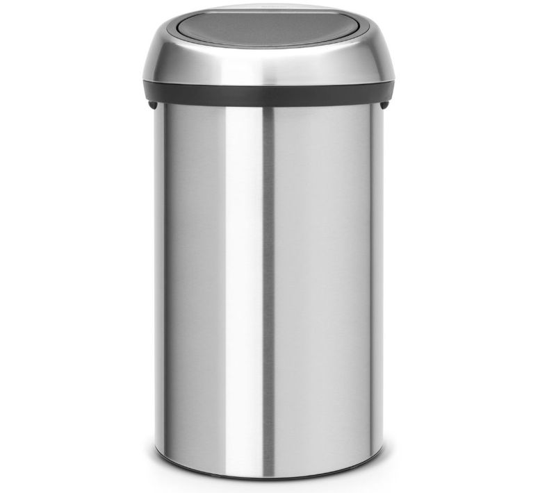 Poubelle De Cuisine 60l Matt Steel - 107962