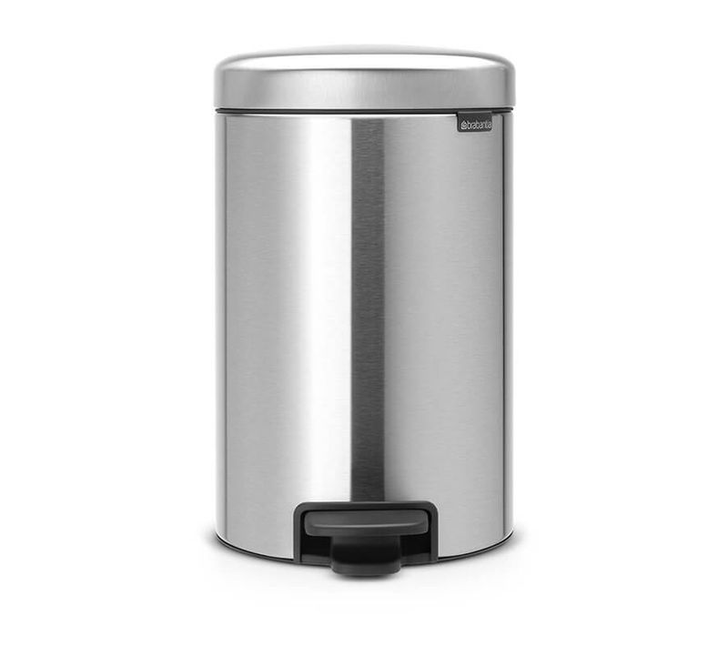 Poubelle à Pédale 12l Matt Steel - 113604