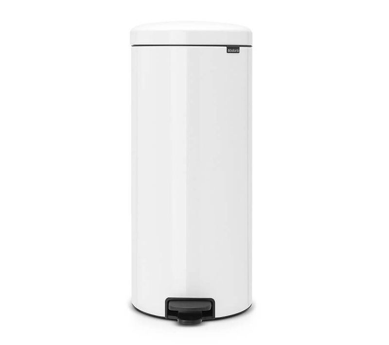 Poubelle À Pédale 30l Blanc - 114748