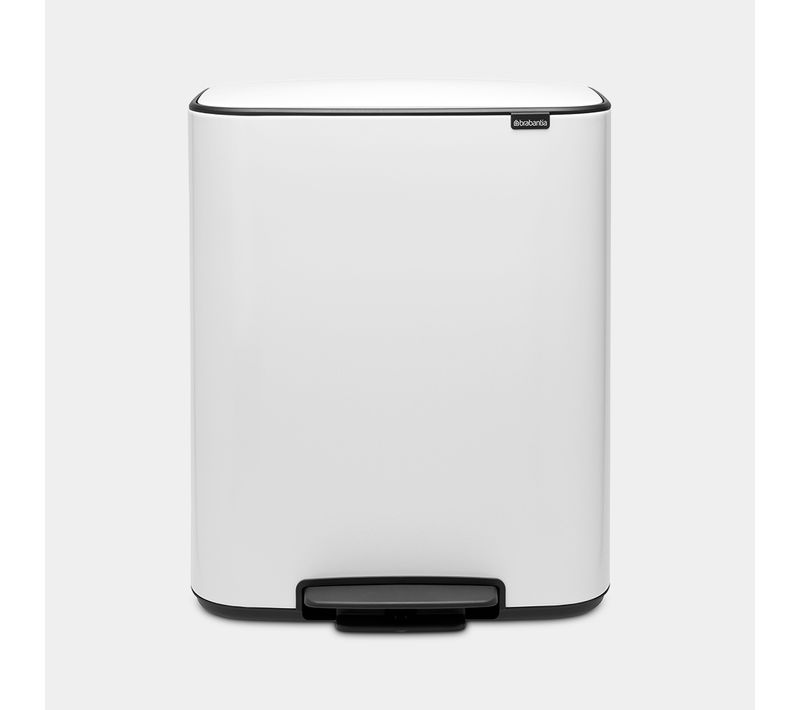 Poubelle à Pédale 2x30l Blanc - 211447