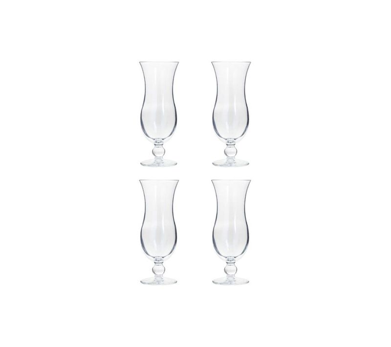 Lot De 4 Verres à Cocktails "blue Hawai" 44cl Transparent
