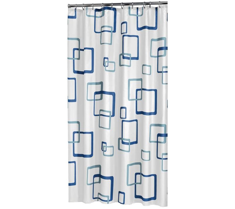 Rideau De Douche Retro 180x200 Cm Bleu