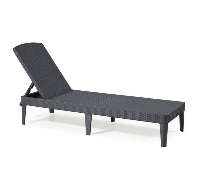 Bain De Soleil Jaipur - 4 Positions - Imitation Résine Tressée - Graphite