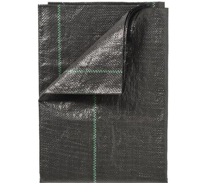 Bâche De Sol De Contrôle Des Mauvaises Herbes 1x25 M Noir