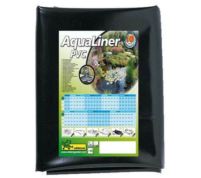 Bâche De Bassin Pvc 4 X 5 M - 0,5 Mm, Noir, Anti-uv Et Résistante Au Gel