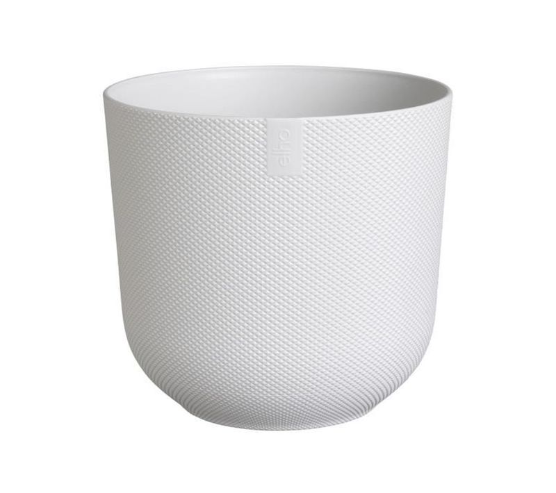 Cache-pot Rond Jazz Intérieur D.26 X H24 Cm, Blanc, 100% Recyclé