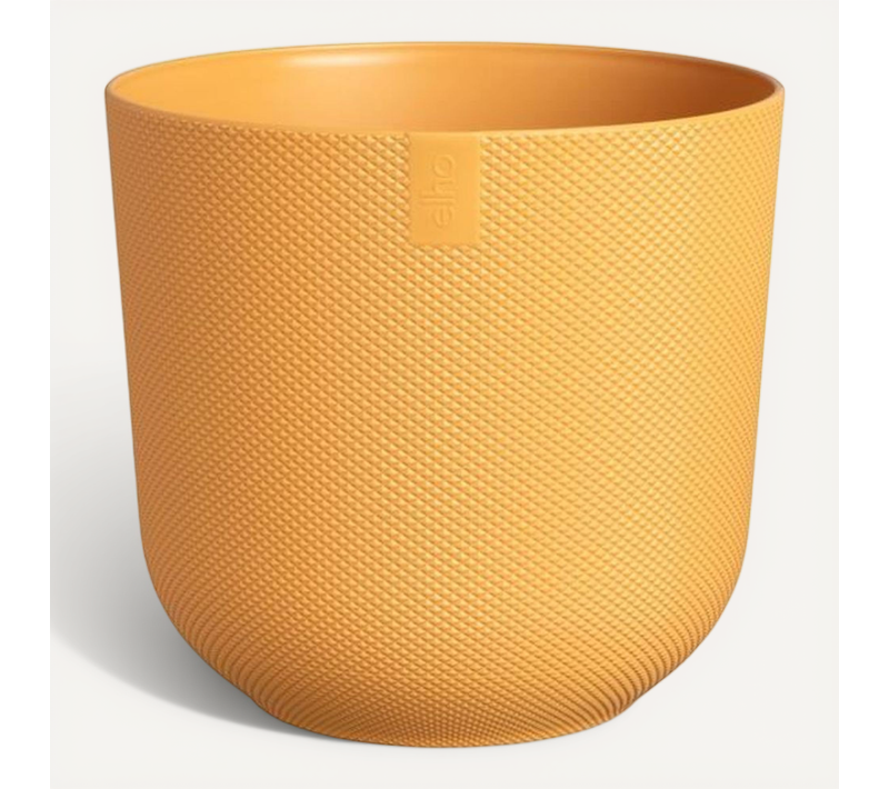 Jazz Rond Pot D'intérieur Jaune - D. 35 Cm, Plastique 100% Recyclé, Étanche