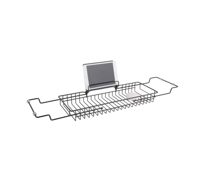 Pont De Baignoire Extensible En Métal - L. 61/86 Cm - Noir