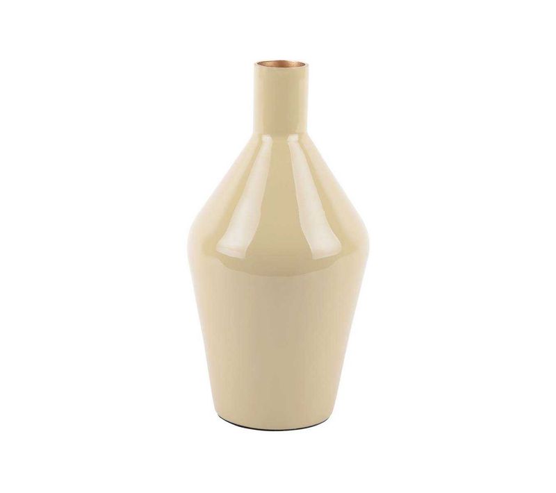 Vase En Métal Ivy Cône Marron Latte