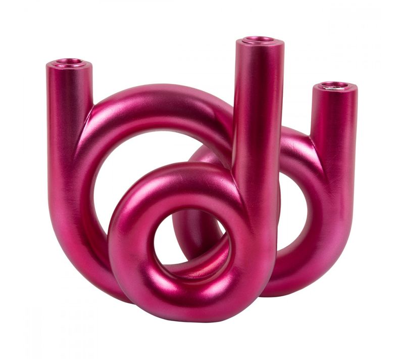 Bougeoir Ring H20cm Rose