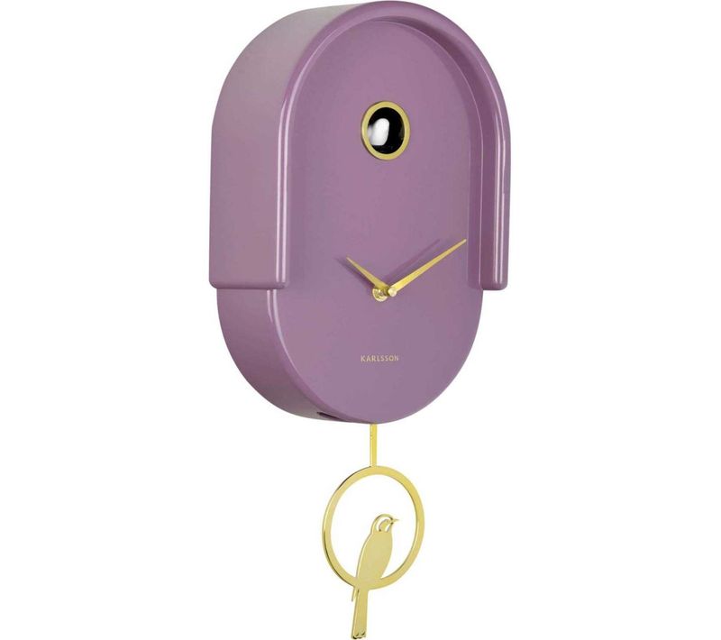 Horloge Murale En Abs Tweet Violet