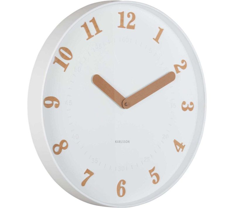 Horloge Murale Polypropylène Amena Blanc