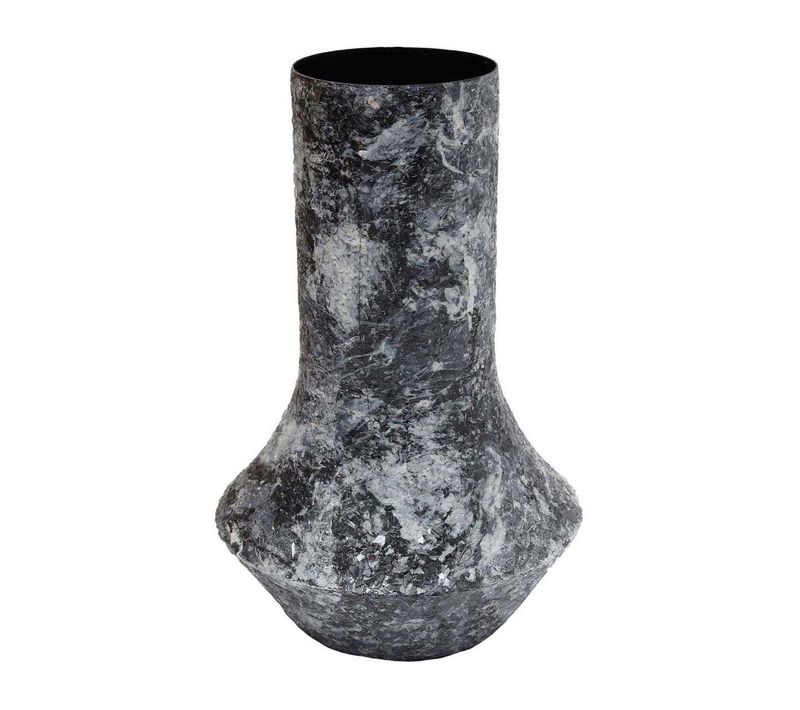 Vase En Métal Mosaic Marble Noir