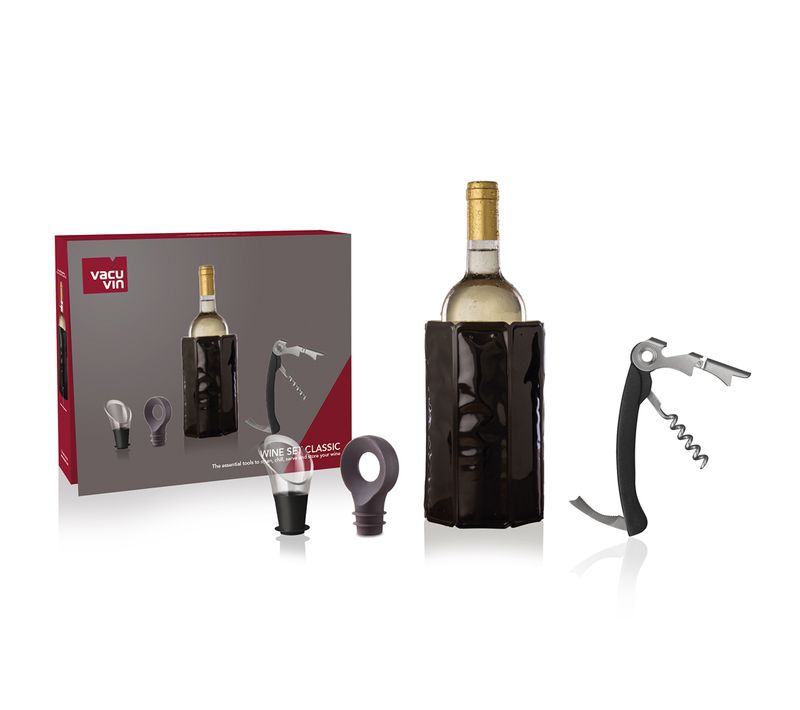 Coffret Pour Le Vin Set Classic 4 Pièces En Plastique