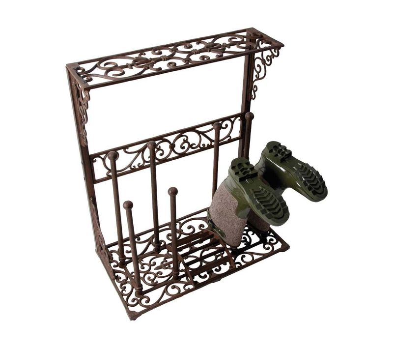 Porte Bottes De Jardin En Fonte 4 Paires