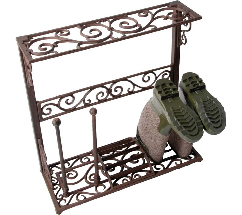 Porte Bottes De Jardin En Fonte 2 Paires