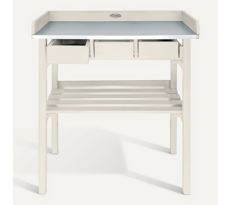 Table De Jardinage En Pin Et Zinc Blanc