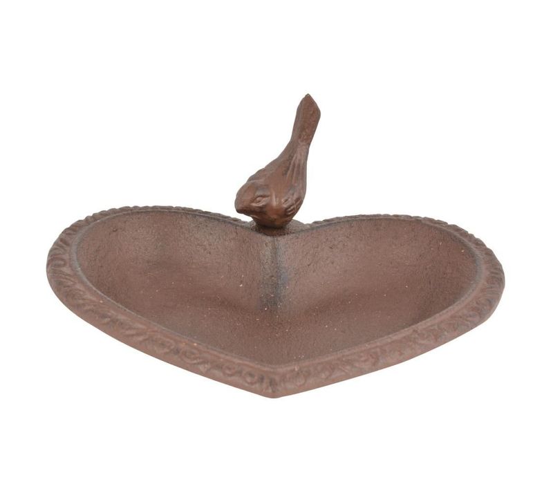 Mangeoire à Oiseau En Fonte Joli Coeur