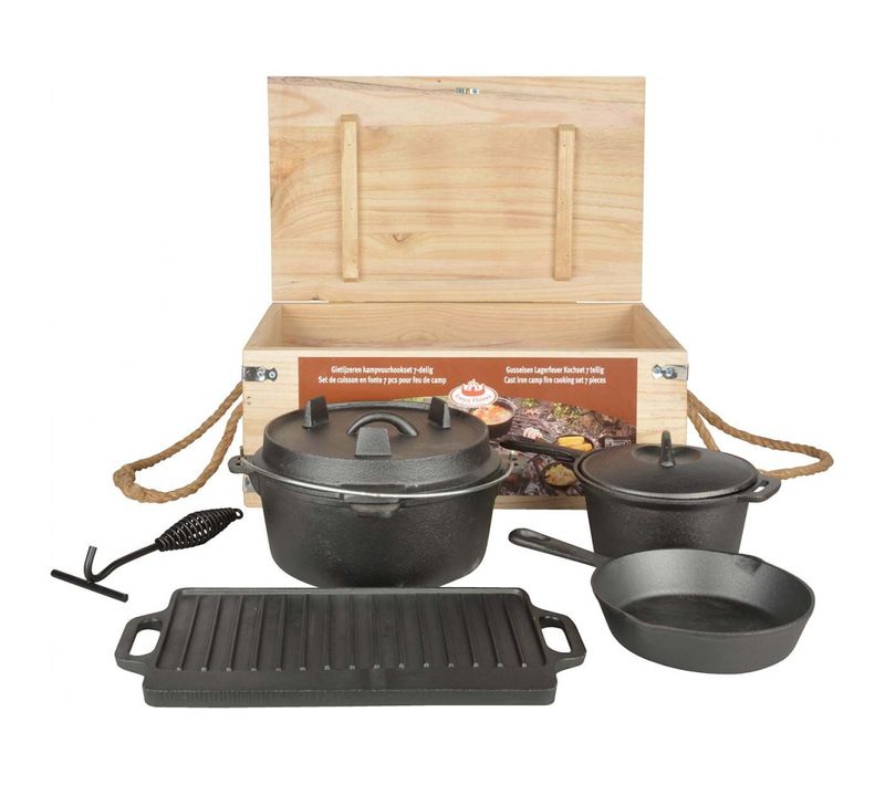 Set À Cuisiner Feu De Camp 7 Pièces
