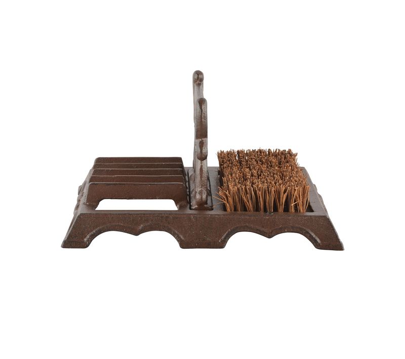 Grattoir À Chaussures En Fonte Avec Brosse En Fibre De Coco - Esschert Design