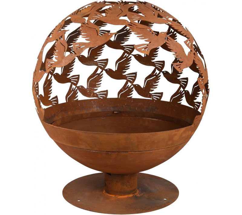 Brasero Rond Découpe Oiseaux