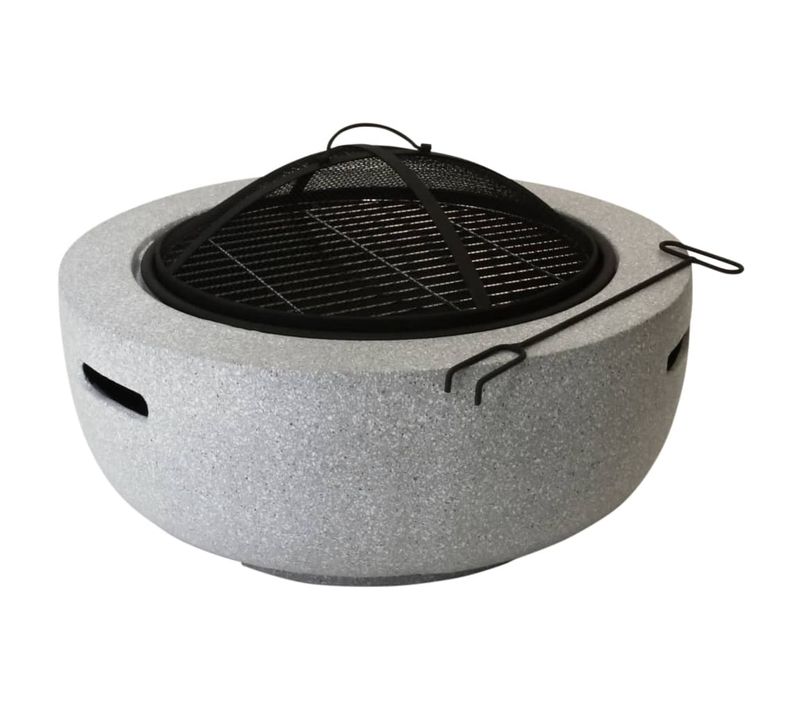 Brasero Avec Barbecue - D 59,8 Cm X H 35,2 Cm