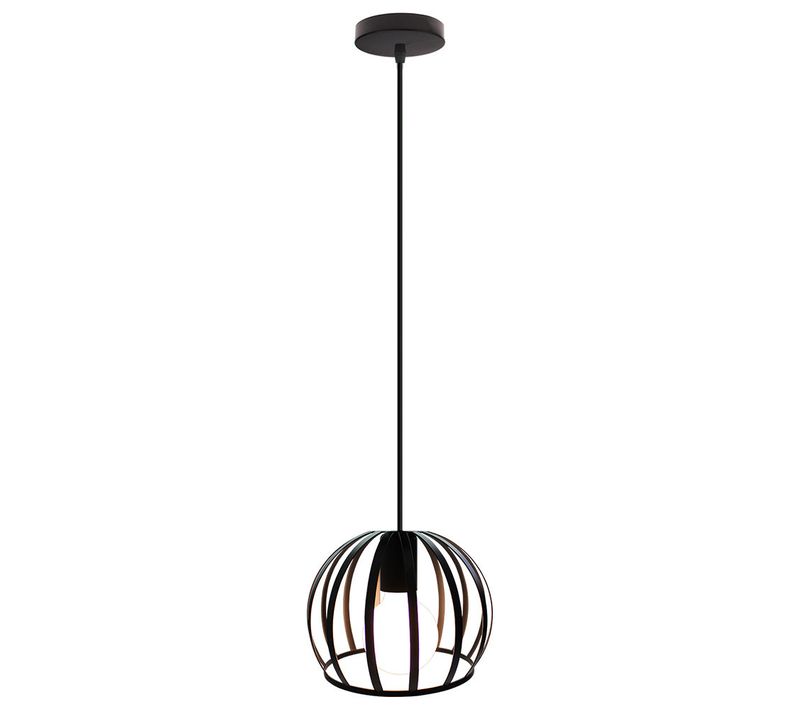 Lustre Moderne Métal 20cm Suspension Industriel E27 Pour Salon Cuisine Chambre Bar Noir
