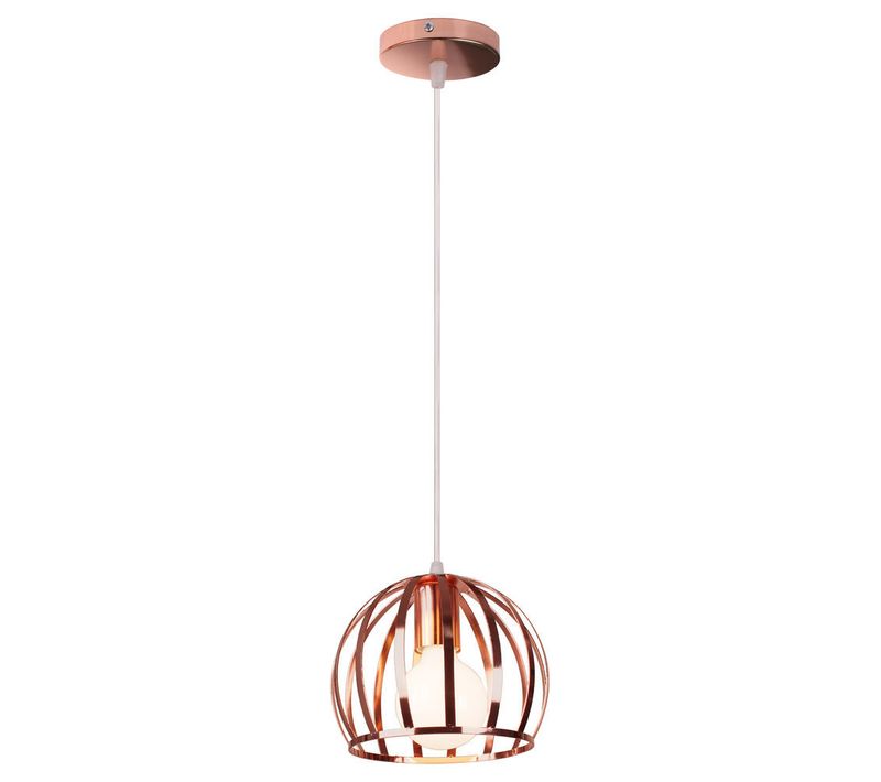 Lustre Moderne Métal 20cm Suspension Industriel E27 Pour Salon Cuisine Chambre Bar Rose