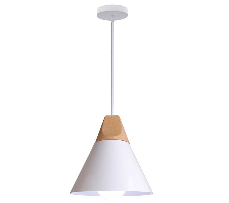 Lustre Industriel E27 Suspension Moderne Plafonnier Pour Chambre Salon Cuisine Blanc
