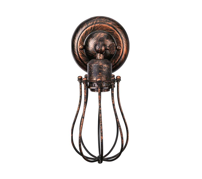 Applique Murale Métal Fer E27 Luminaire Vintage Retro Loft,rouille Retro