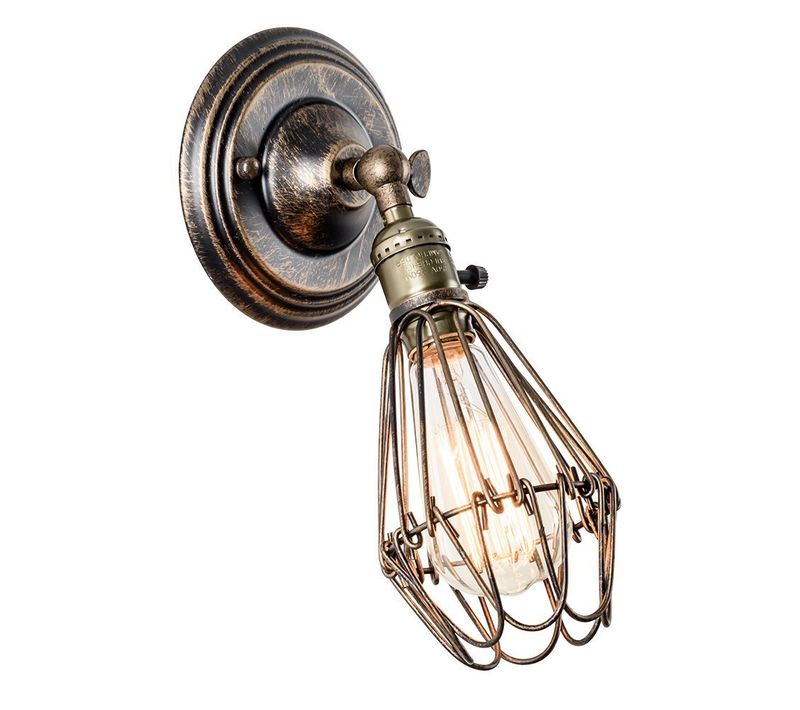 Rétro Applique Murale Interieur Cage Pour Maison De Champagne Café Cuisine Salon Chambre(bronze)