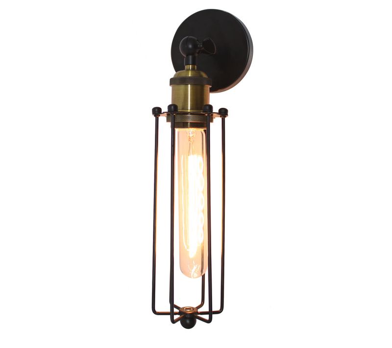 Applique Murale Luminaire Vintage Design En Fer E27 Suspension Salon Chambre Cuisine Noir