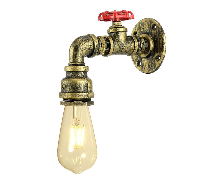 Vintage Applique Murale Tuyau Rétro Industriel Métal E27 Pour Restaurant Bar Cuisine Chambre,bronze