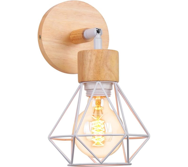 Applique Murale Interieur Orientable 180°pivotable Plafonnier Métal Chambre Couloir Café E27 Noir