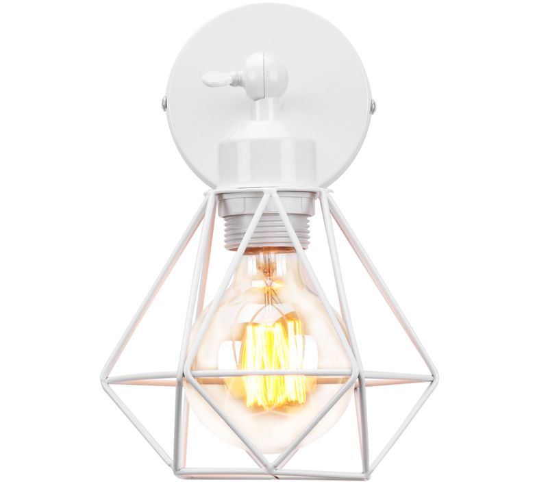 Applique Murale Intérieur Industriel Réglable Métal E27 Luminaire Pour Chambre Cuisine Bar Blanc