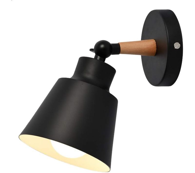 Applique Murale Luminaires E27 Edison Industrielle En Métal Lampe De Mur Salon Chambre Couloir Noir