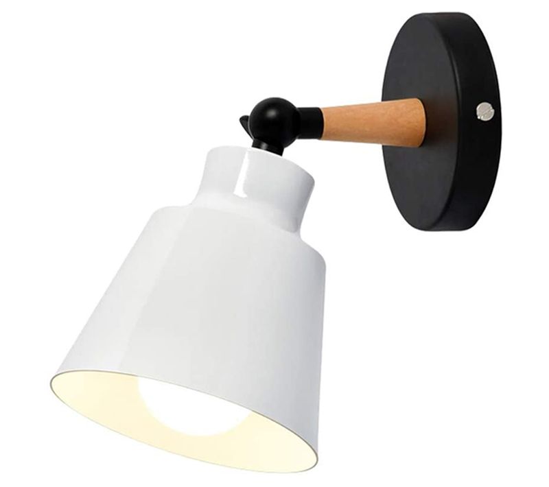 Applique Murale Luminaires E27 Edison Industrielle En Métal Lampe De Mur Salon Chambre Couloir Blanc