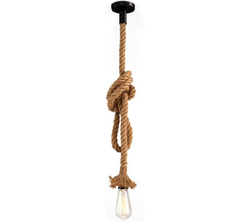 Suspension En Corde De Chanvre E27 Lustre Industriel Rétro 4m Pour Salon Chambre Bar