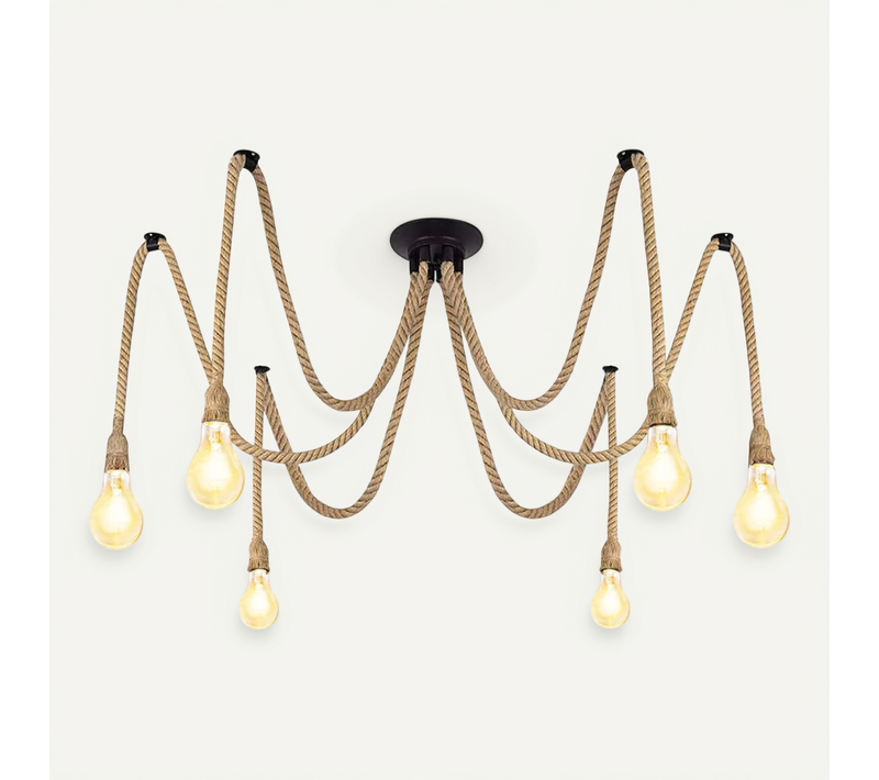 Lustre Suspension E27 Plafonnier Industrielle Ajustable 6 Llights Pour Restaurant Barre Café 2m