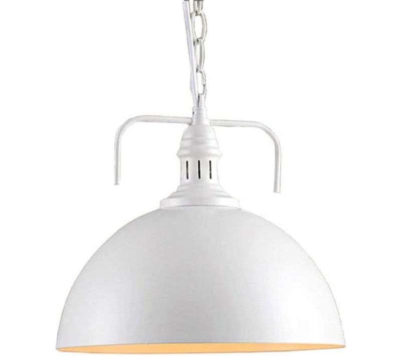 Suspension Industrial Métal E27 Lustre Retro 30cm Pour Salon Cuisine Bar Blanc