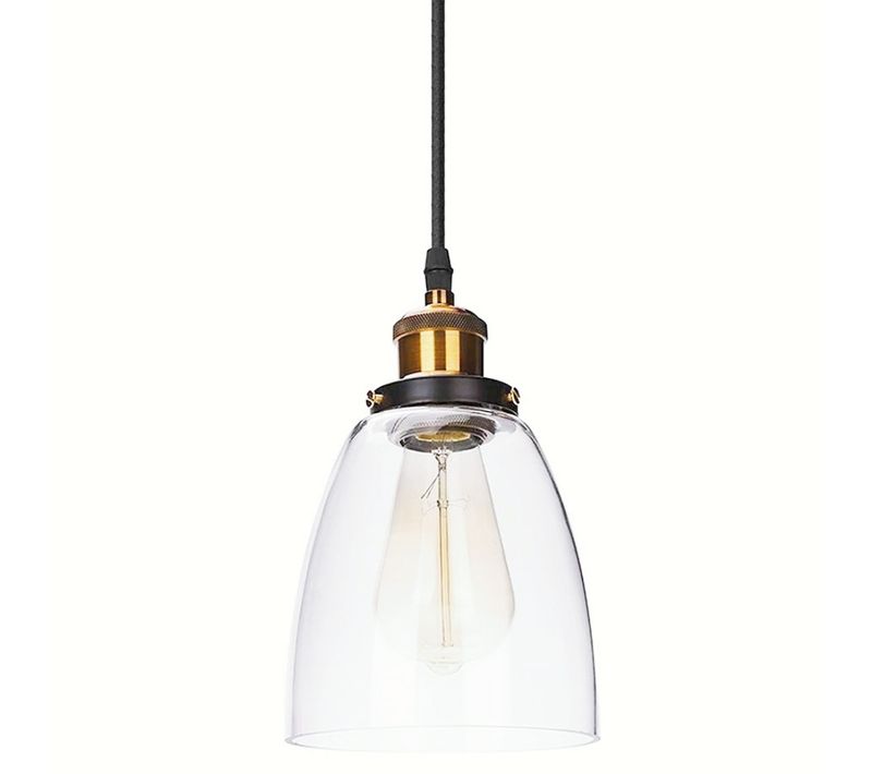 Suspension Industrielle E27 Lustre Luminaire En Verre Plafonnier Pour Cuisine Chambre Salon
