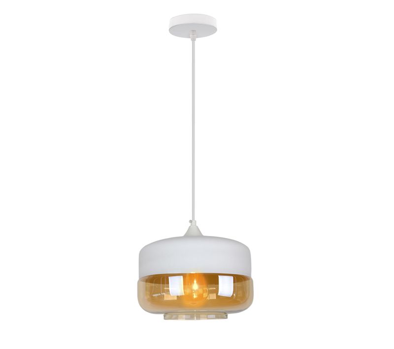 Suspension Intérieur Vintage Moderne E27 Lustre En Verre Pour Cuisine Chambre Salon Blanc
