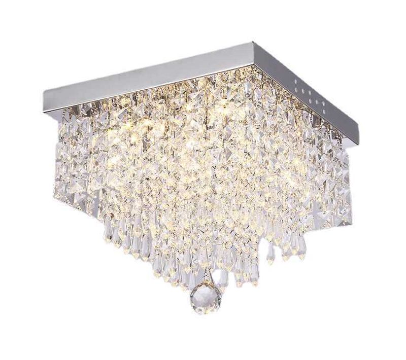 Plafonnier En Cristal LED Lustre Moderne Lampe De Plafond Pour Chambre Salon Couloir Lumière Chaude
