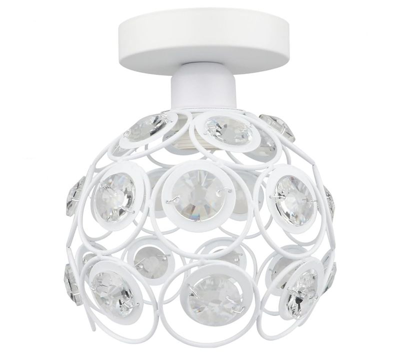 Plafonnier Intérieur Moderne 20cm Lampe De Plafond E27 Éclairage Pour Salon Cuisine Chambre Blanc