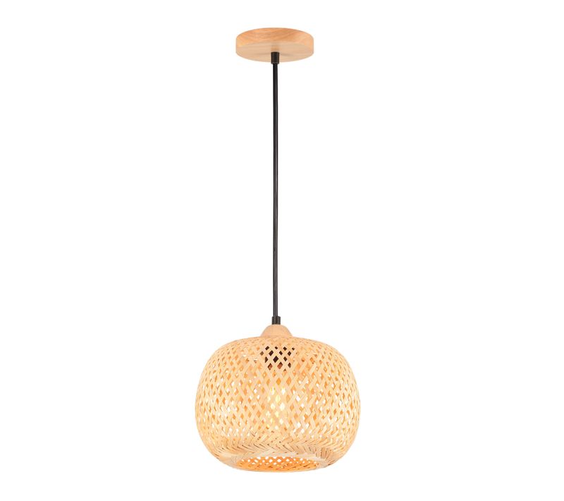 25cm Suspension Luminaire Moderne Suspension En Bambou Tissage Abat-jour En Bambou Vintage